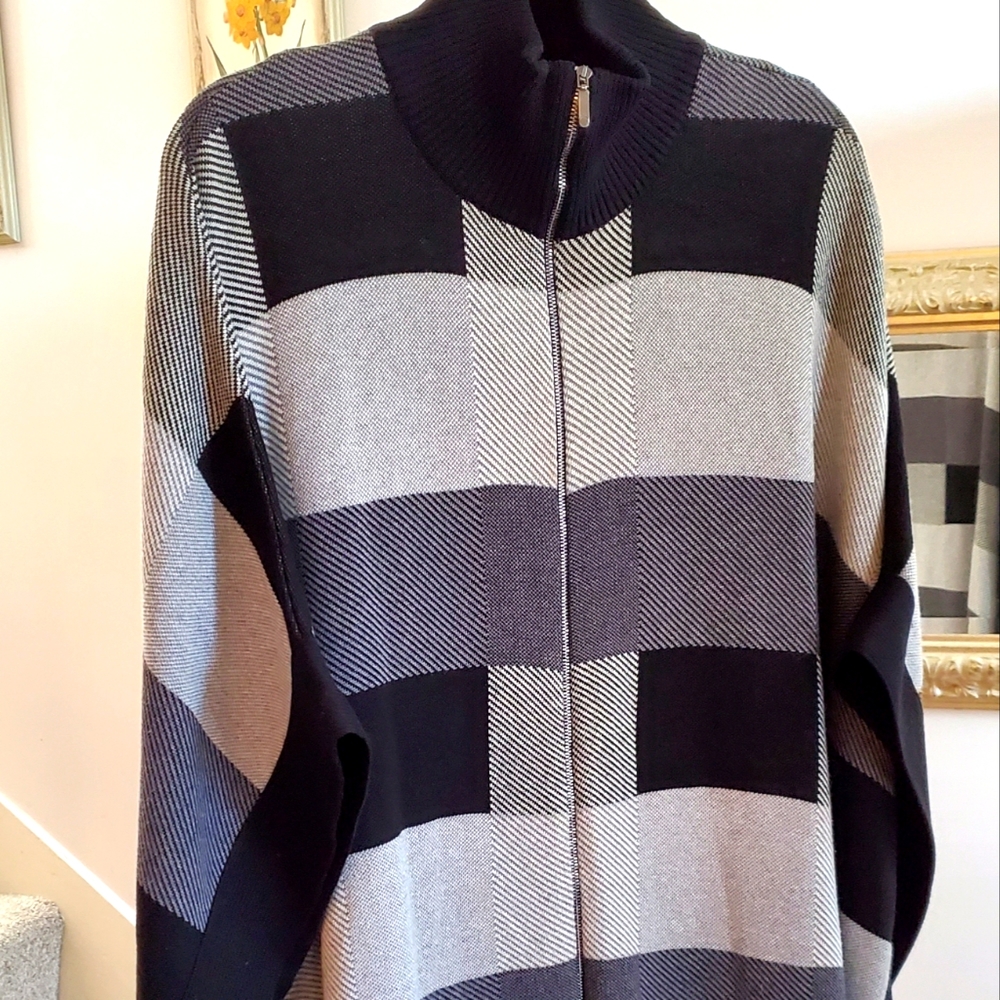 ANGEL - Color Block Zip Poncho